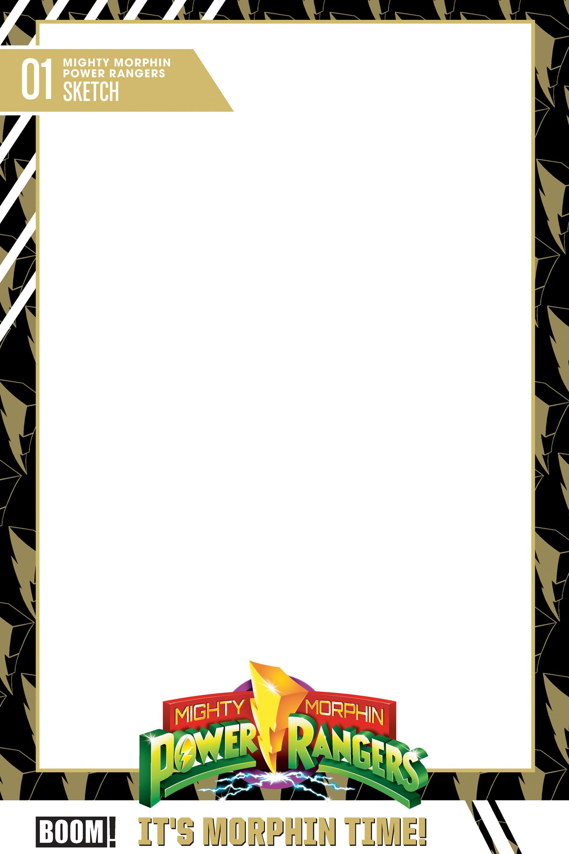 MIGHTY MORPHIN POWER RANGERS 2026 #1 D TRADING CARD BLANK SKETCH VAR CVR D