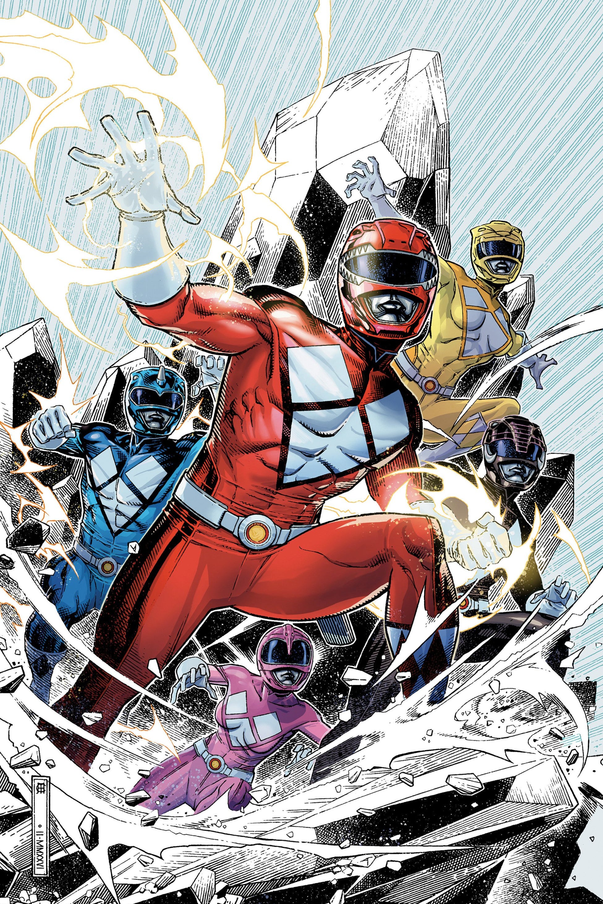 MIGHTY MORPHIN POWER RANGERS 2026 #1 E FOIL VAR FULL ART FOIL CHEUNG CVR E