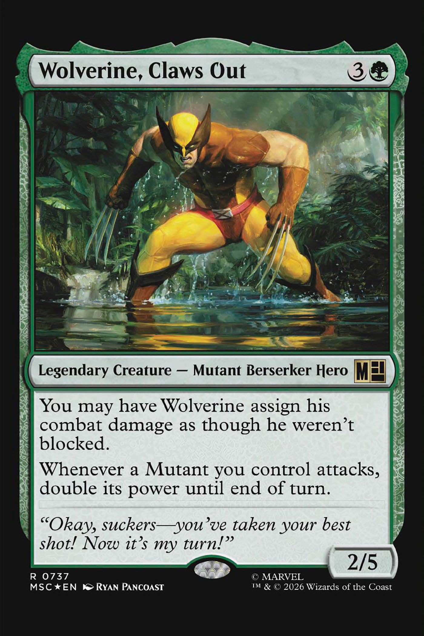 WOLVERINE #22 CLASSIFIED ARTIST MAGIC THE GATHERING VAR CVR B
