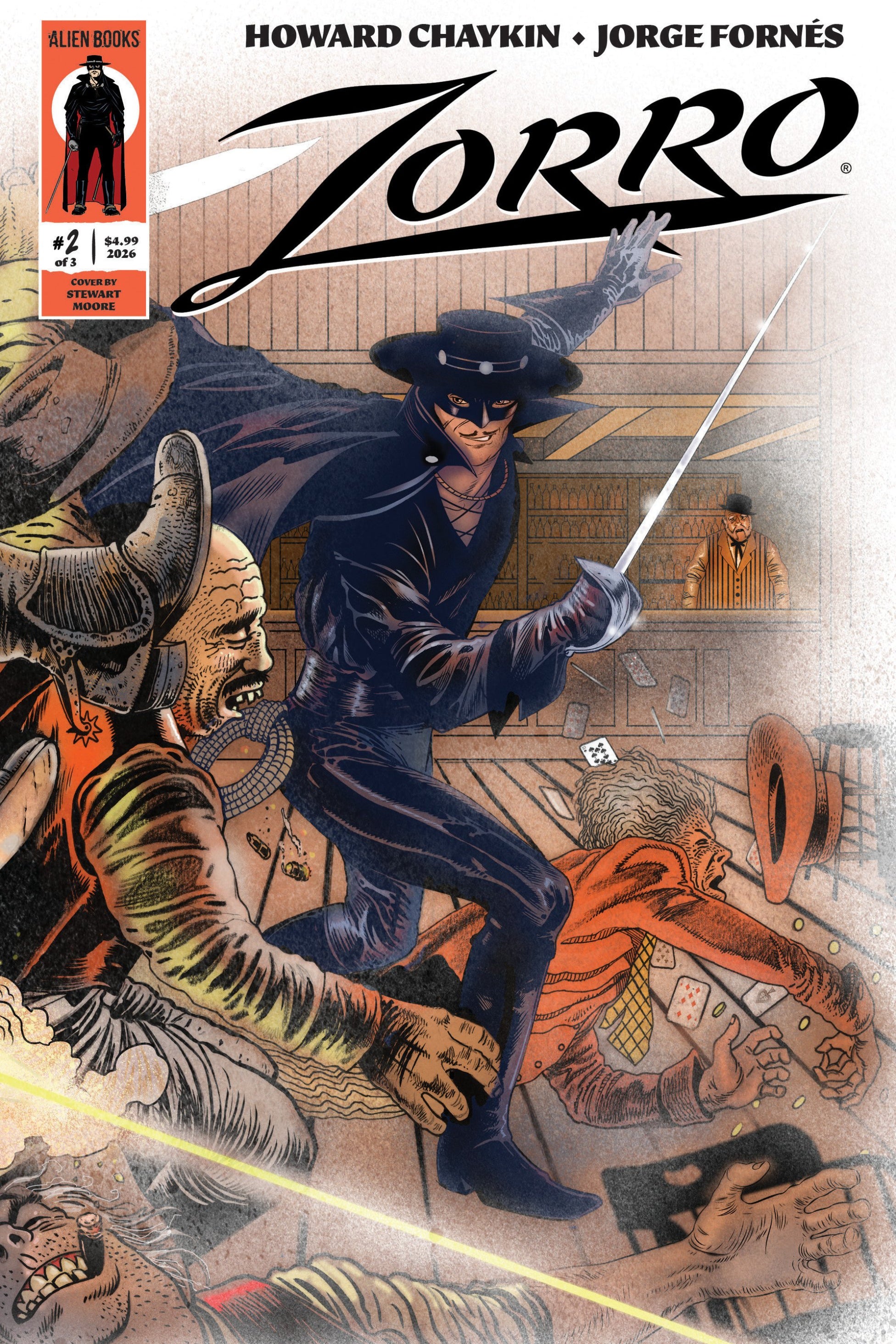 ZORRO #2 COVER A MOORE WRAPAROUND VAR CVR A