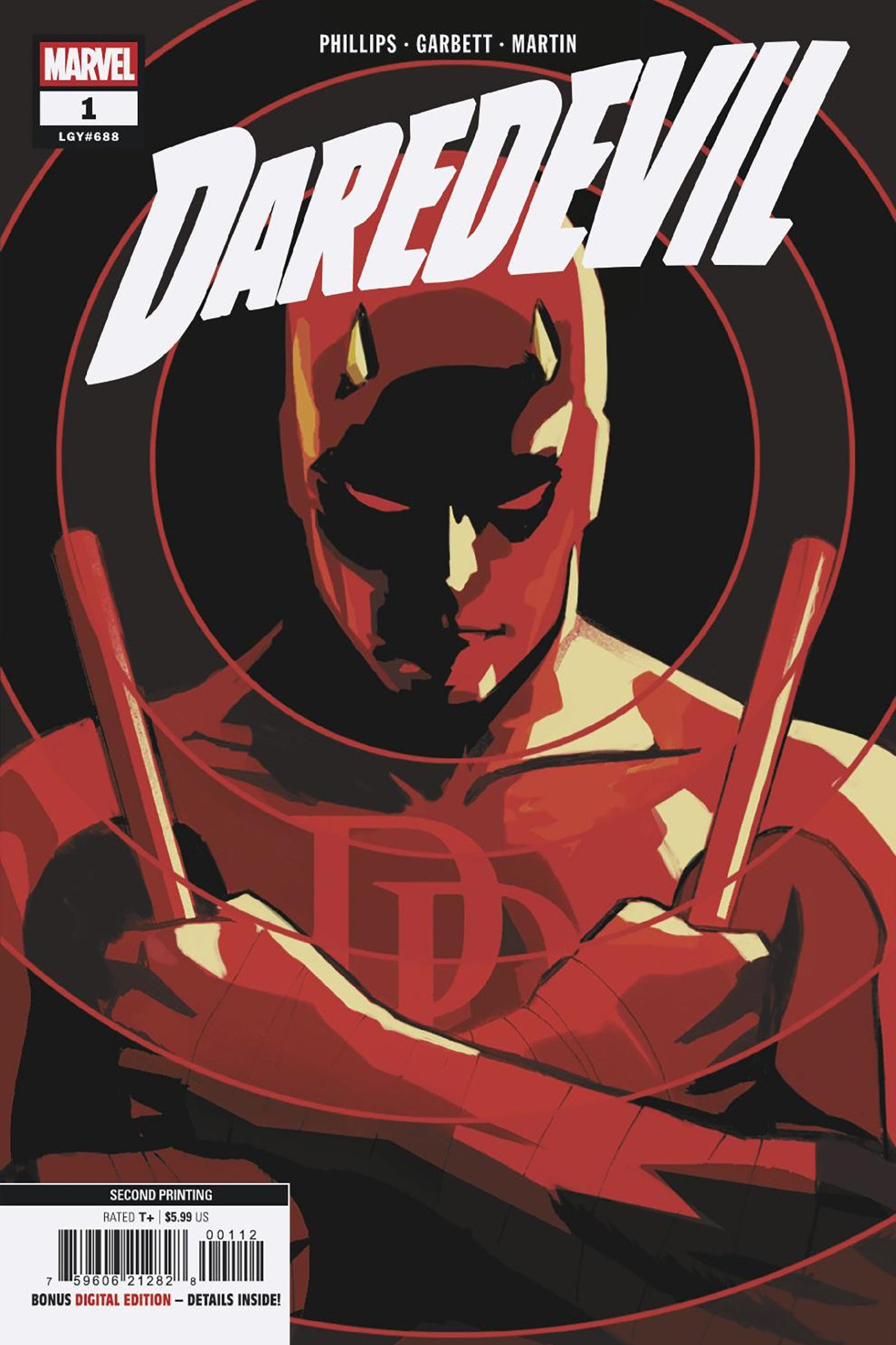 DAREDEVIL #1 LEE GARBETT 2ND PRINTING VAR CVR A