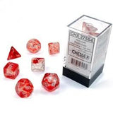 Nebula: Poly Translucent Red/Silver 7-Die Set