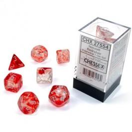 Nebula: Poly Translucent Red/Silver 7-Die Set