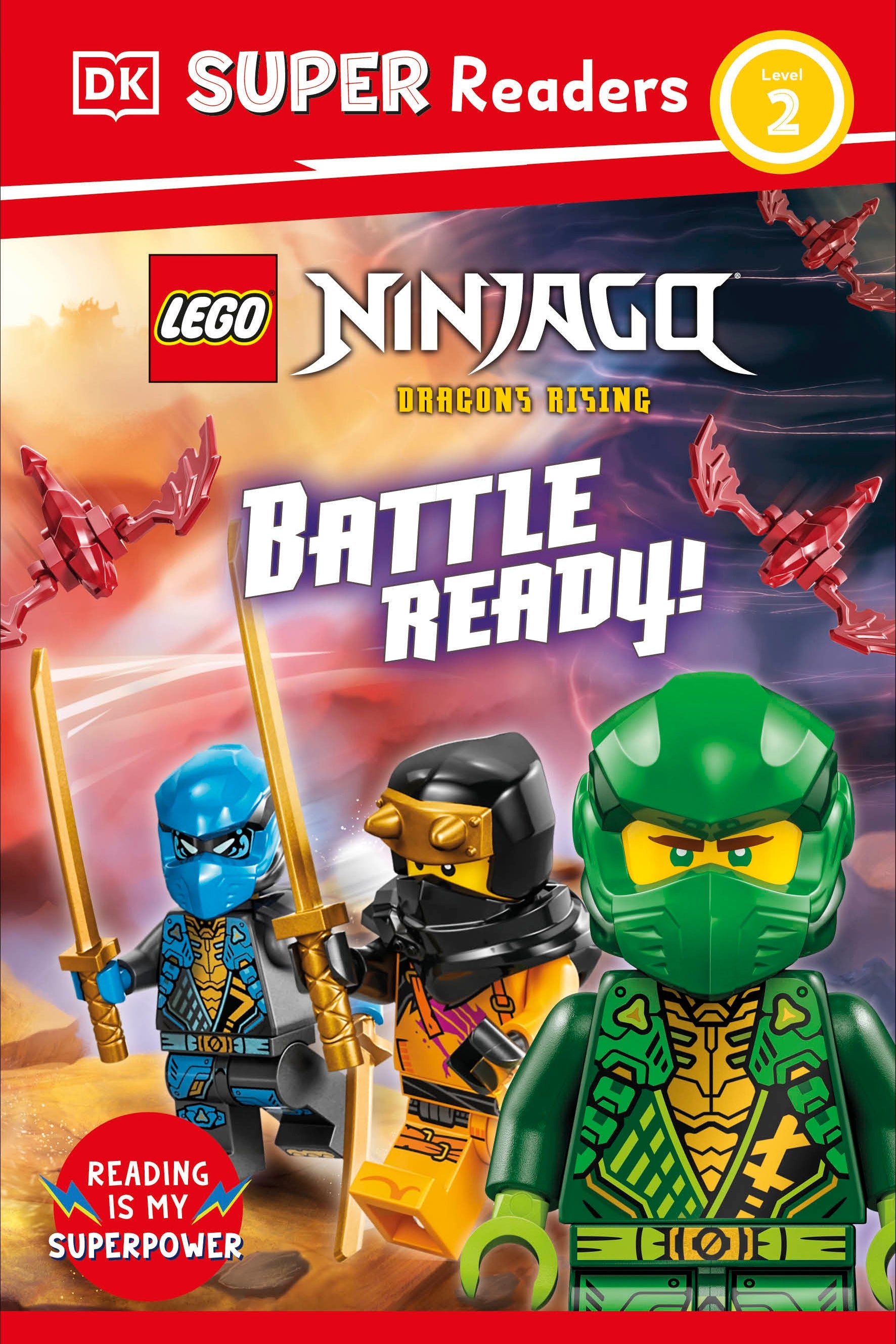 DK SUPER READERS LEVEL 2 LEGO NINJAGO DRAGONS RISING BATTLE READY TP