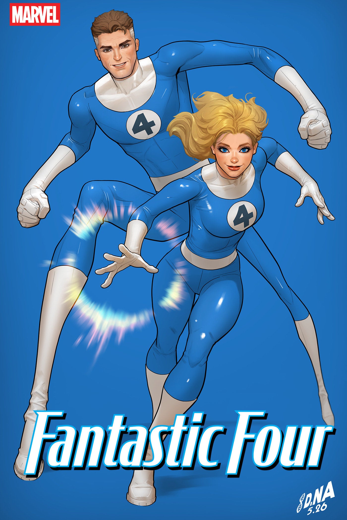 FANTASTIC FOUR #14 DAVID NAKAYAMA COLOR BLOCK BLUE VAR CVR B