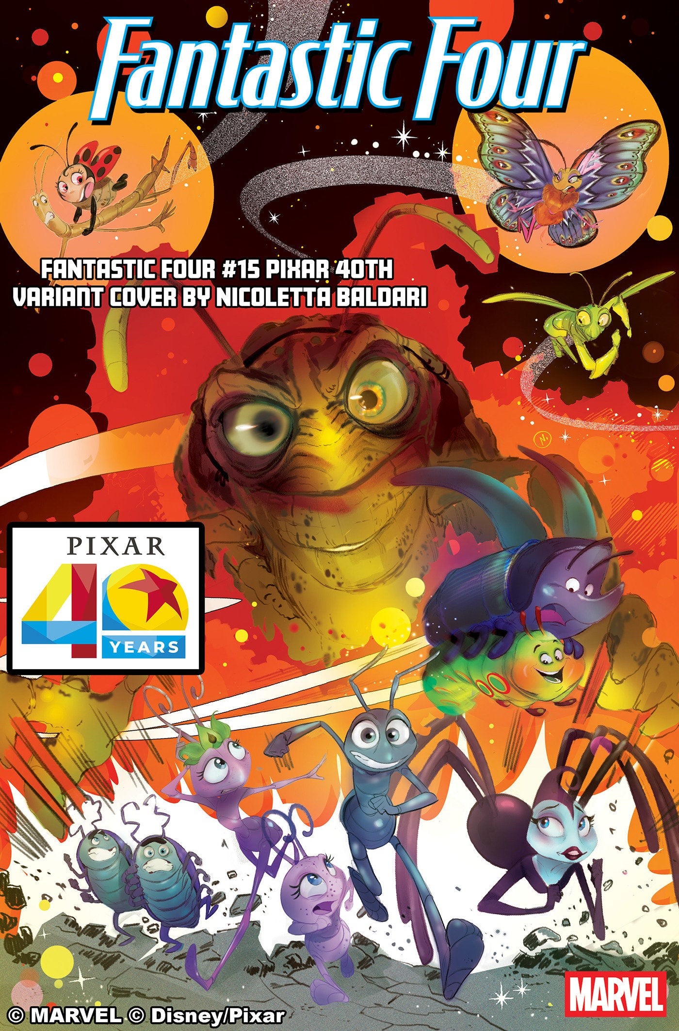 FANTASTIC FOUR #15 NICOLETTA BALDARI PIXAR 40TH VAR CVR D