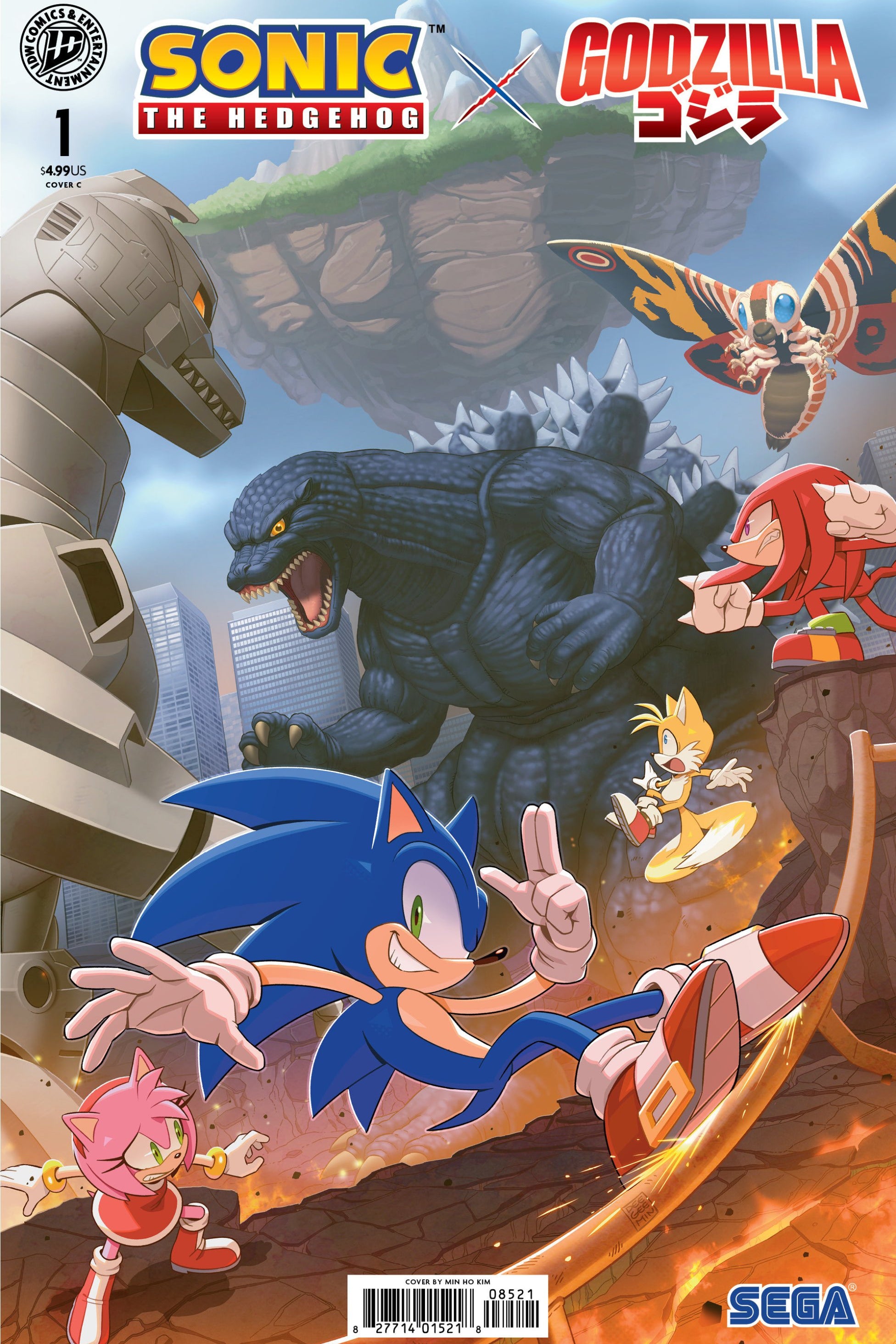 SONIC THE HEDGEHOG X GODZILLA #1 VAR C KIM CVR C