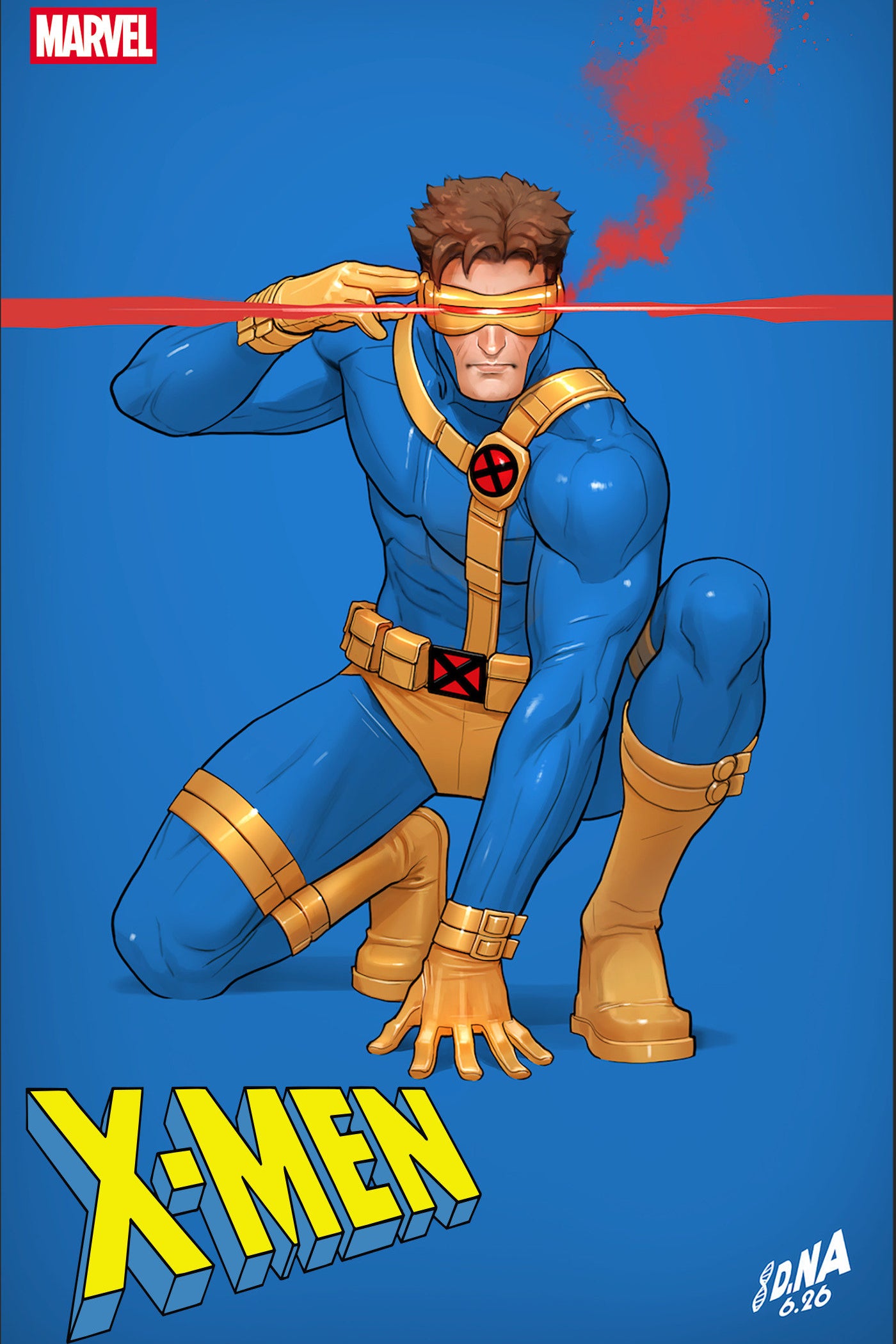 X-MEN #33 DAVID NAKAYAMA COLOR BLOCK BLUE VAR CVR B