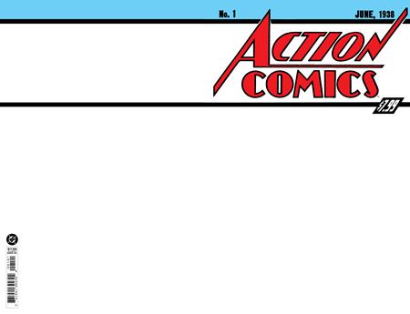 ACTION COMICS #1 FACSIMILE EDITION CVR B BLANK CARD STOCK VAR 2026