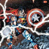 AVENGERS JLA #4 FACSIMILE EDITION CVR D GEORGE PEREZ WRAPAROUND FOIL VAR
