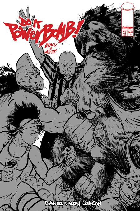 DO A POWERBOMB BLACK AND WHITE #2 CVR B DANIEL WARREN JOHNSON ORANGUTAN VAR (OF 3)