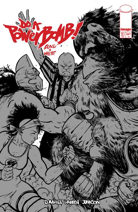 DO A POWERBOMB BLACK AND WHITE #2 CVR B DANIEL WARREN JOHNSON ORANGUTAN VAR (OF 3)