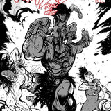 DO A POWERBOMB BLACK AND WHITE #2 CVR C DANIEL WARREN JOHNSON ACTION VAR (OF 3)