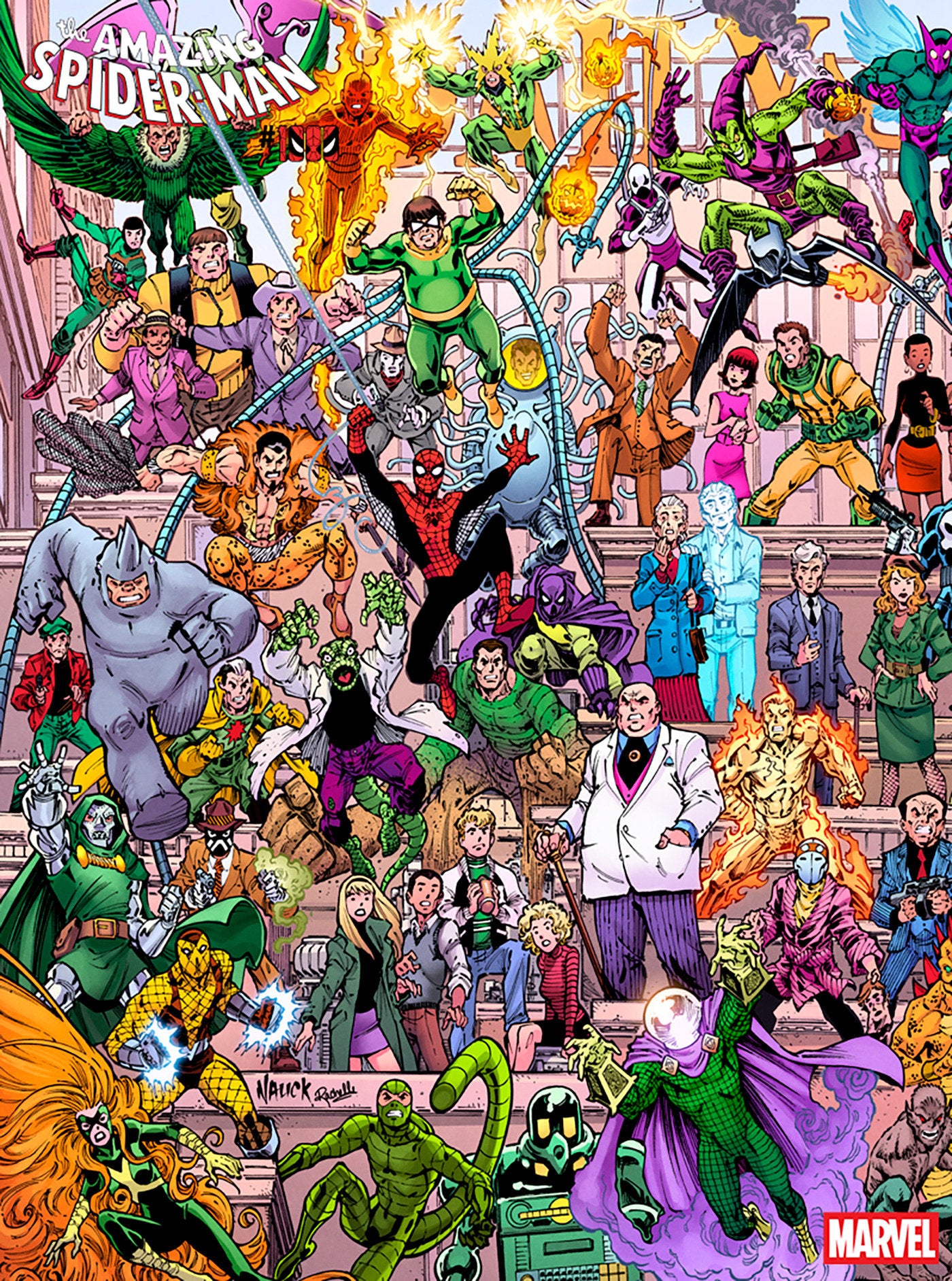 AMAZING SPIDER-MAN #1000 TODD NAUCK 4-PART CONNECTING LEGACY VAR