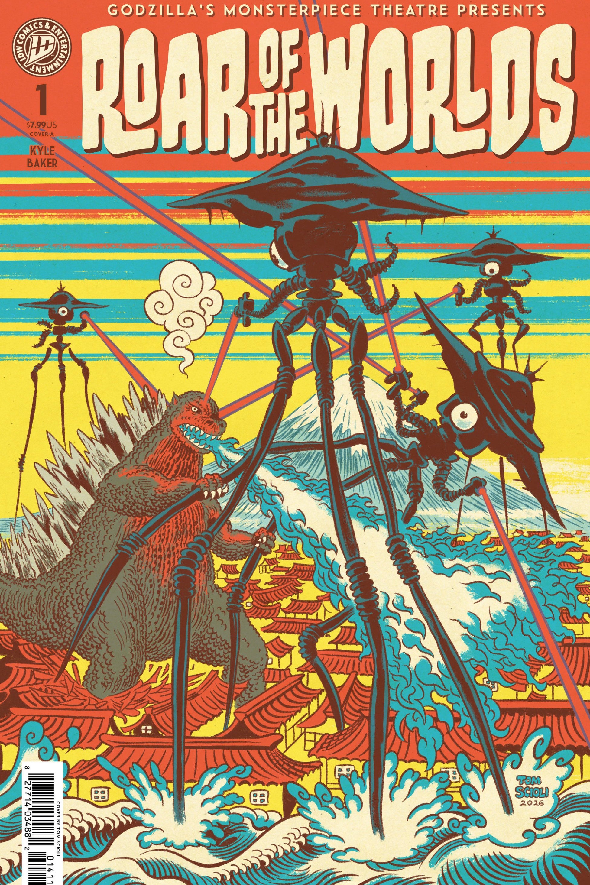 GODZILLAS MONSTERPIECE THEATRE PRESENTS ROAR OF THE WORLDS COVER A SCIOLI CVR A