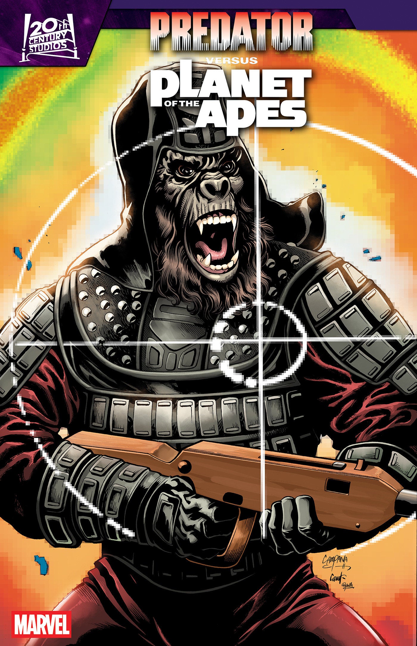 PREDATOR VS THE PLANET OF THE APES #2 CHRIS CAMPANA MOVIE POSTER HOMAGE VAR CVR B