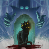 STUFF OF NIGHTMARES THE CAT IN THE COFFIN #1 E GLOW IN THE DARK VAR FULL ART GLOW IN THE DARK MURAKAMI CVR E