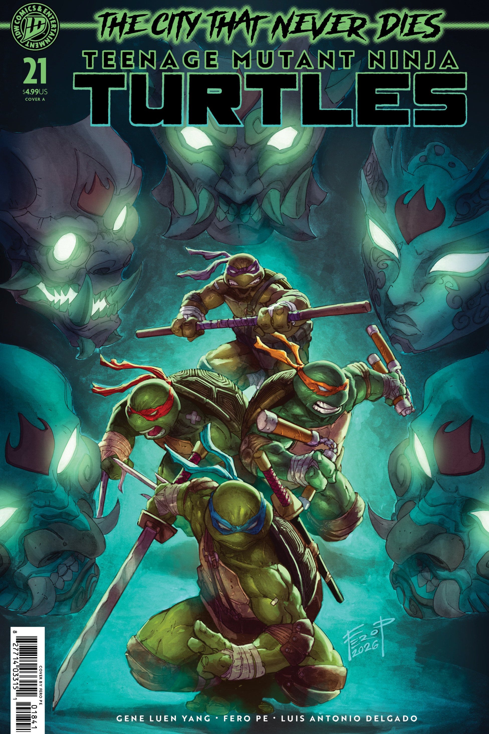 TEENAGE MUTANT NINJA TURTLES #21 COVER A PE CVR A
