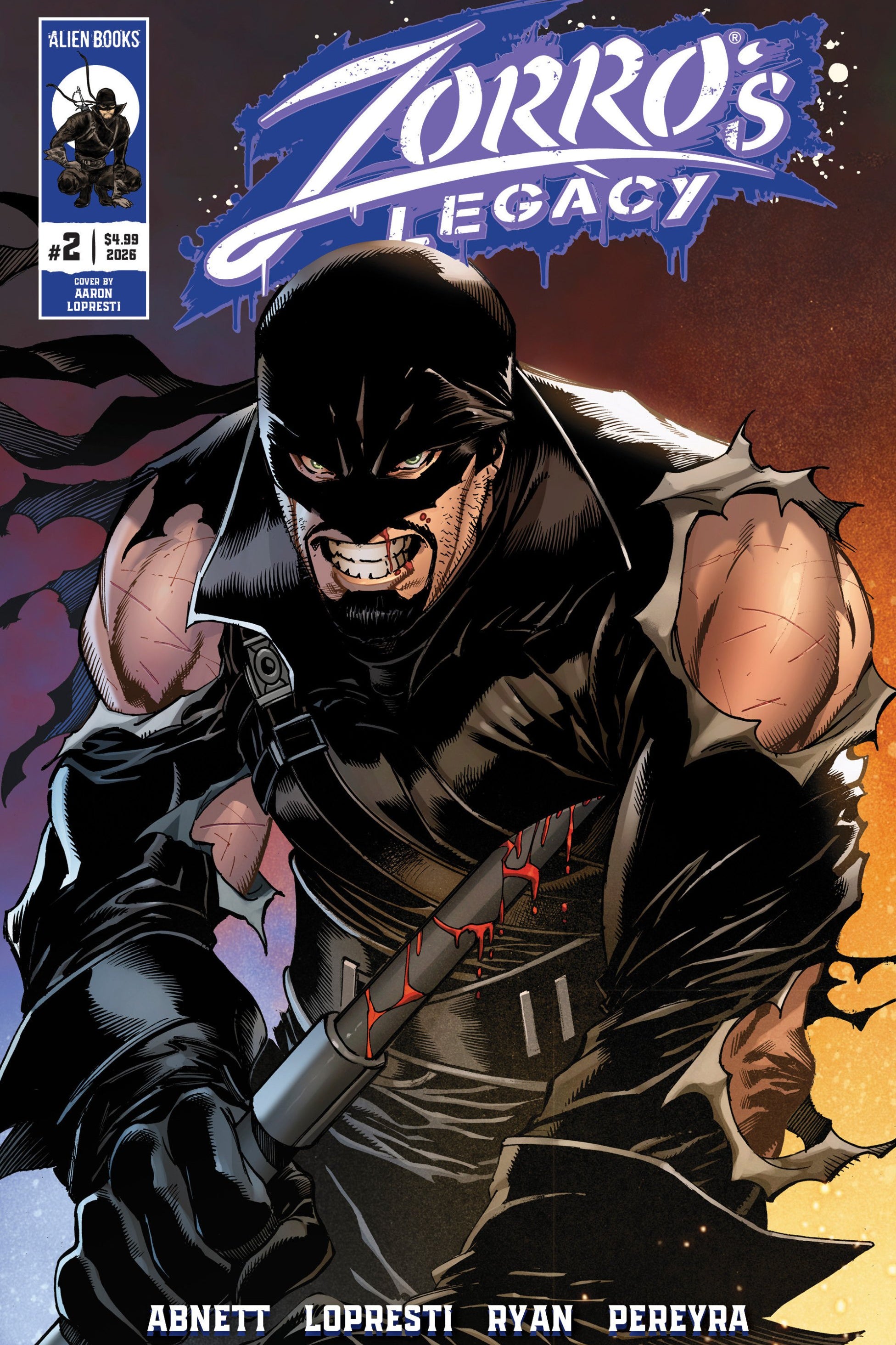 ZORROS LEGACY #2 COVER A LOPRESTI CVR A