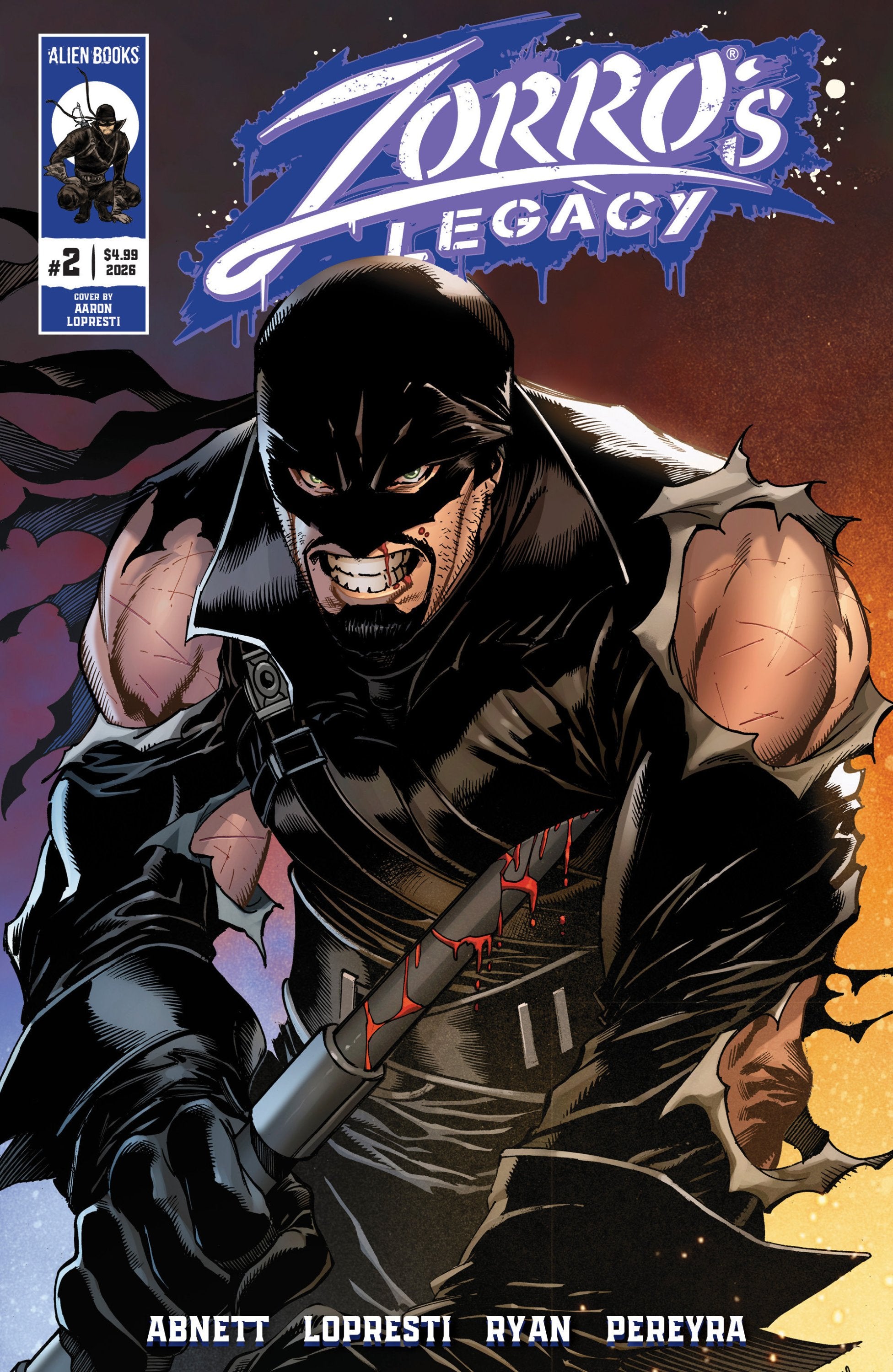 ZORROS LEGACY #2 COVER A LOPRESTI CVR A