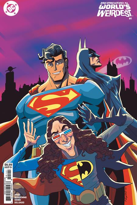 BATMAN SUPERMAN WEIRD AL WORLDS WEIRDEST #1 ONE SHOT CVR D JERRY GAYLORD CARD STOCK VAR