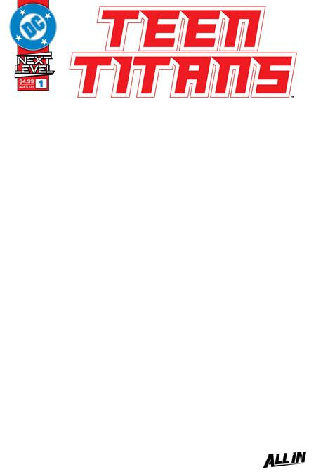 TEEN TITANS #1 CVR E BLANK CARD STOCK VAR