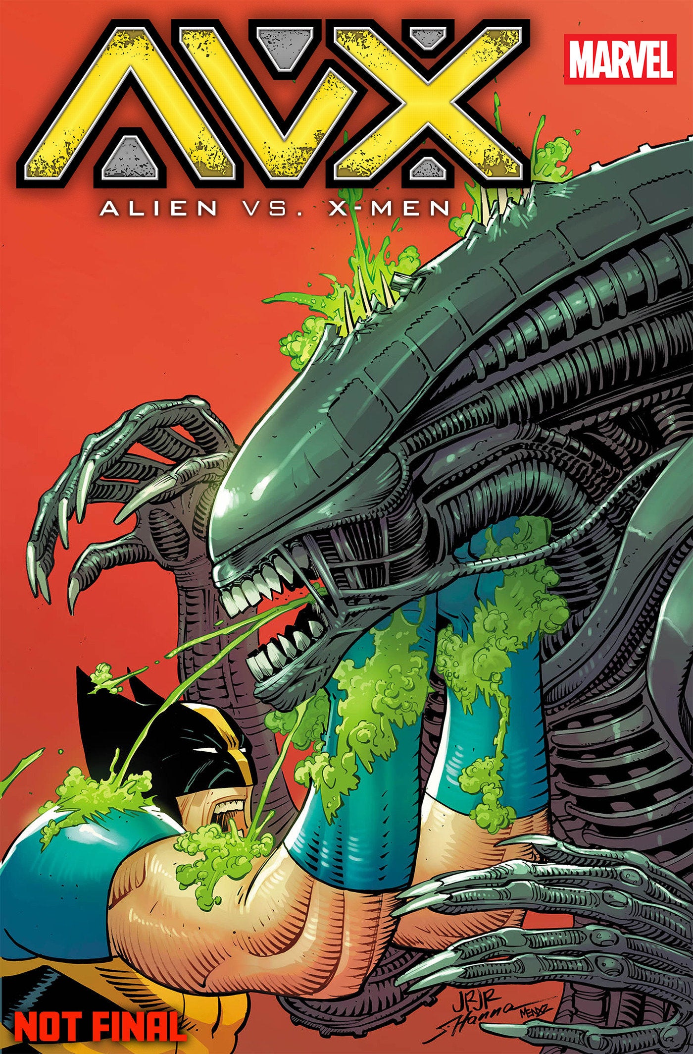 ALIEN VS X-MEN #1 JOHN ROMITA JR FOIL VAR CVR B