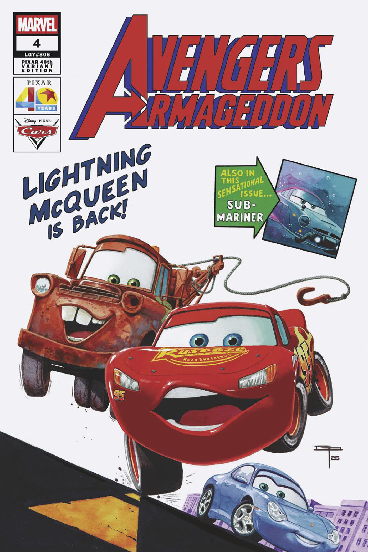 AVENGERS ARMAGEDDON #4 GERMAN PERALTA PIXAR 40TH VAR CVR E