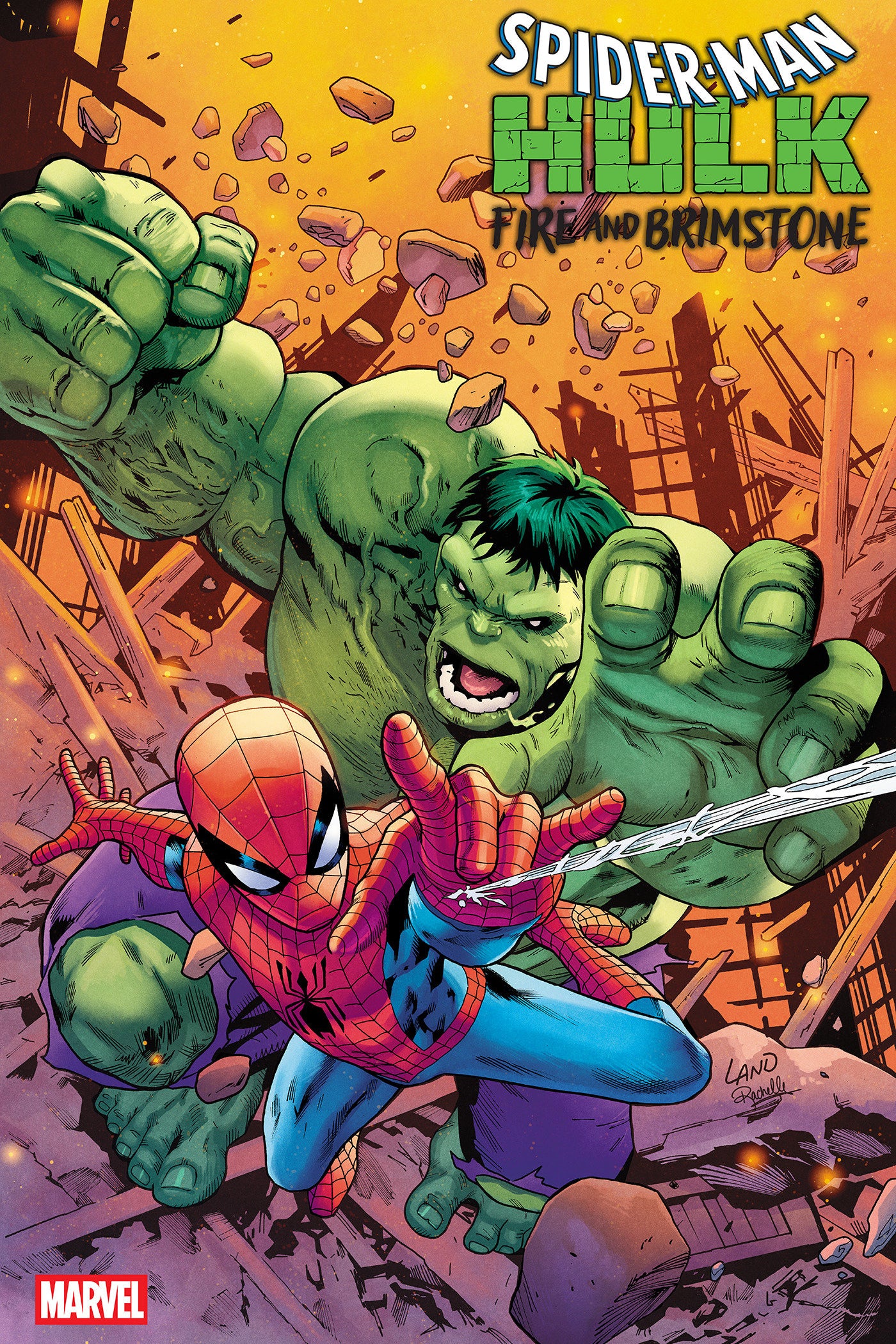 SPIDER-MAN HULK FIRE AND BRIMSTONE #2 GREG LAND VAR CVR C