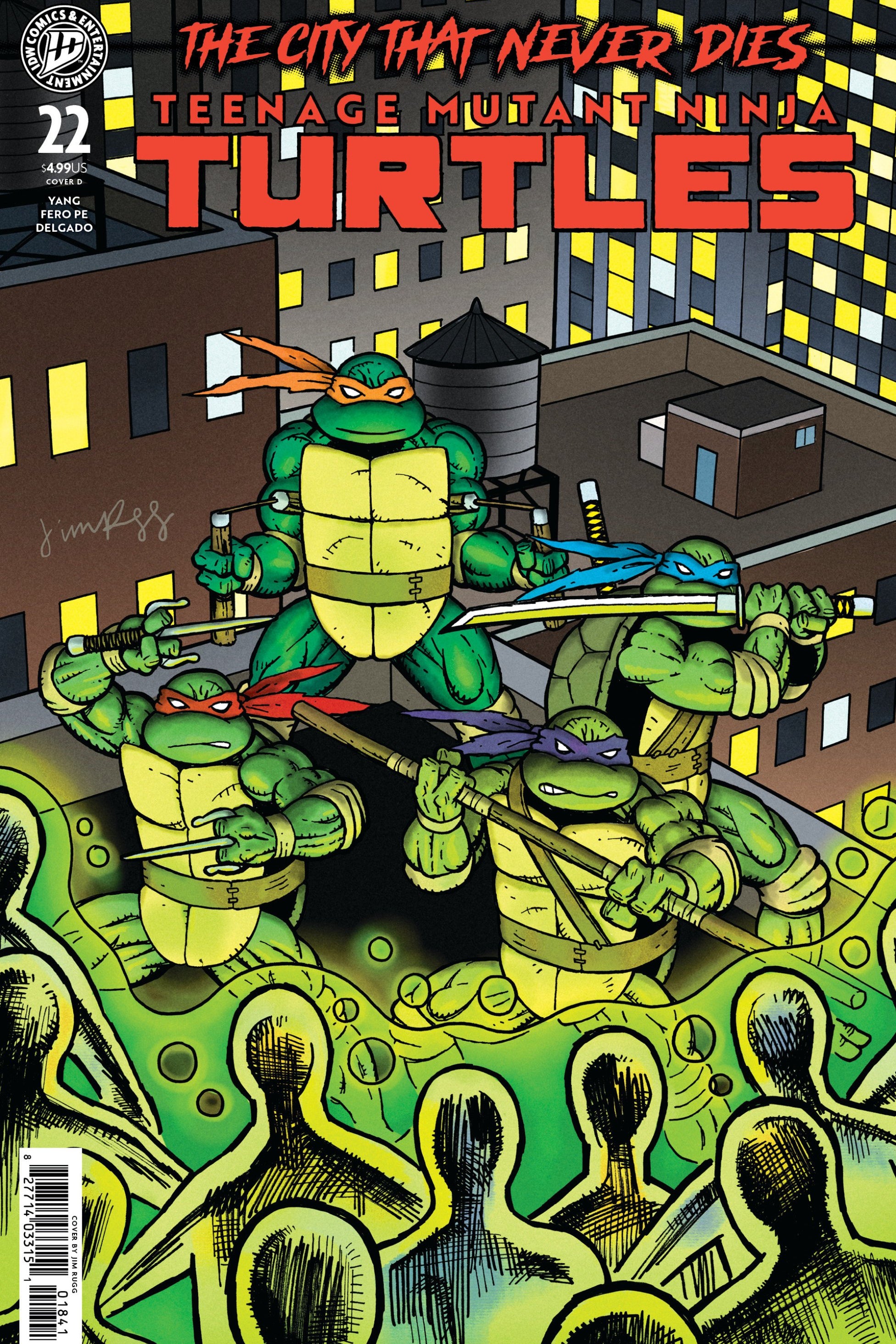 TEENAGE MUTANT NINJA TURTLES #22 VAR D RUGG CVR D