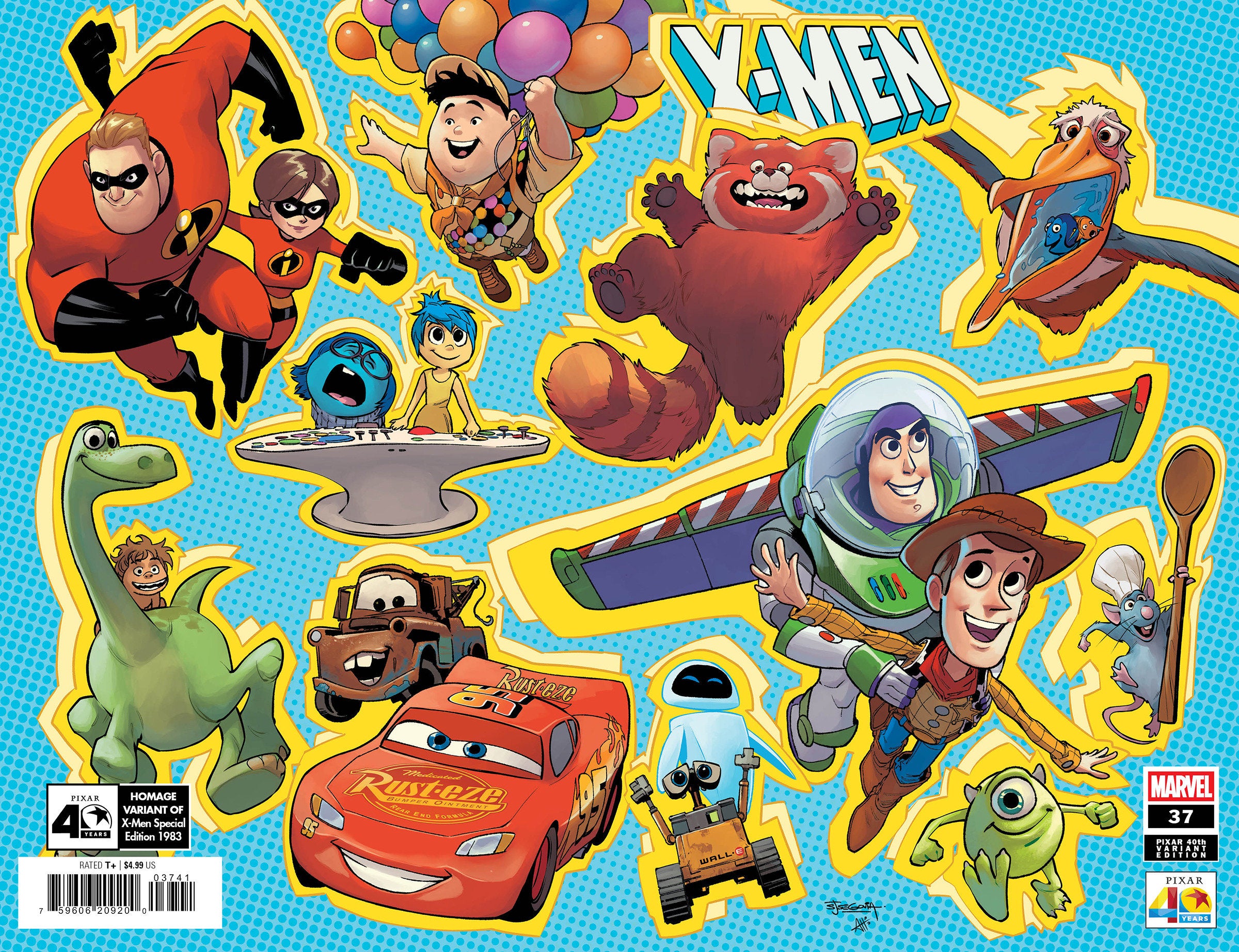X-MEN #37 STEPHEN SEGOVIA PIXAR 40TH VAR DNX CVR D