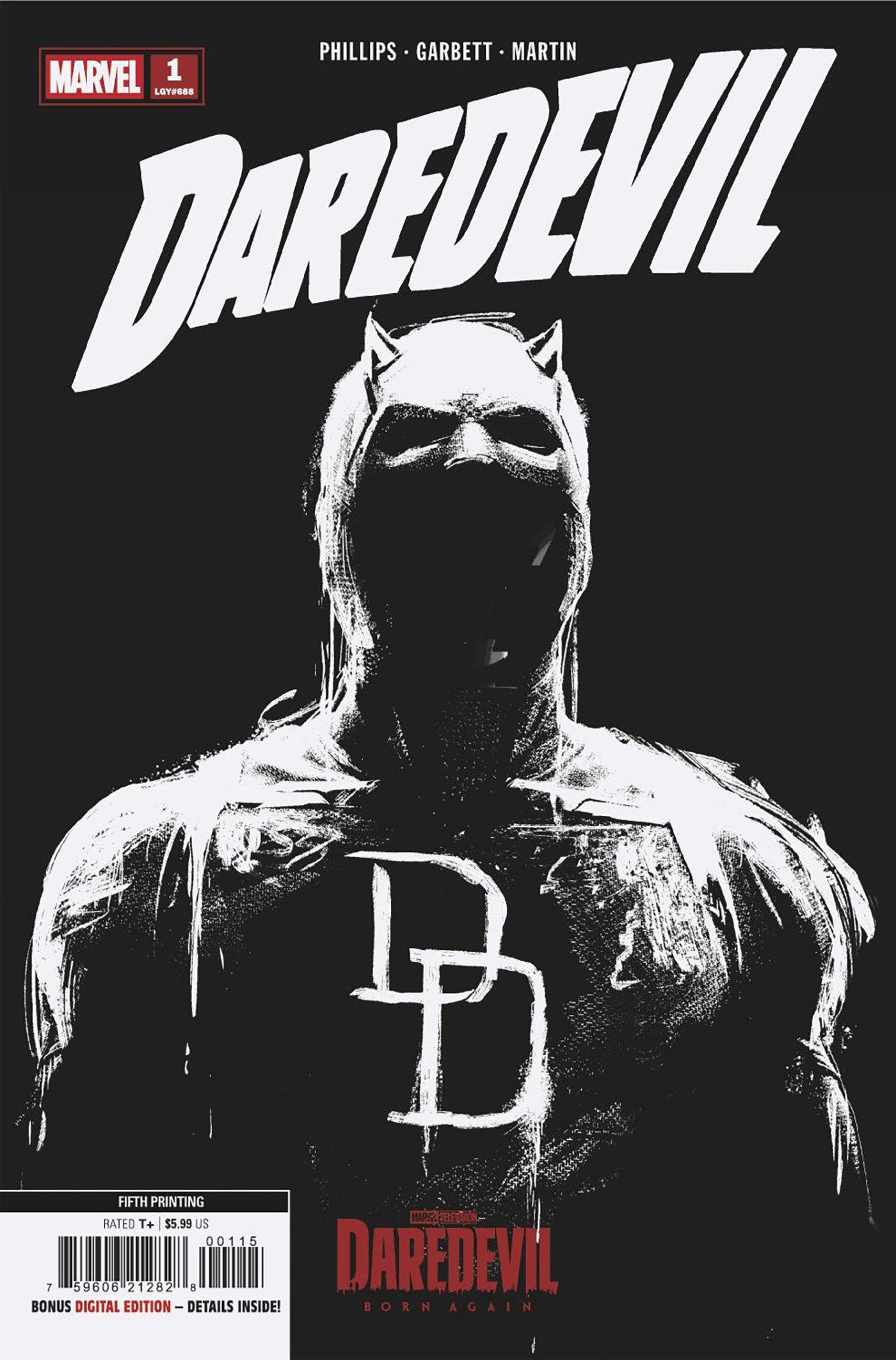 DAREDEVIL #1 MARVEL TELEVISION 5TH PRINTING VAR CVR A