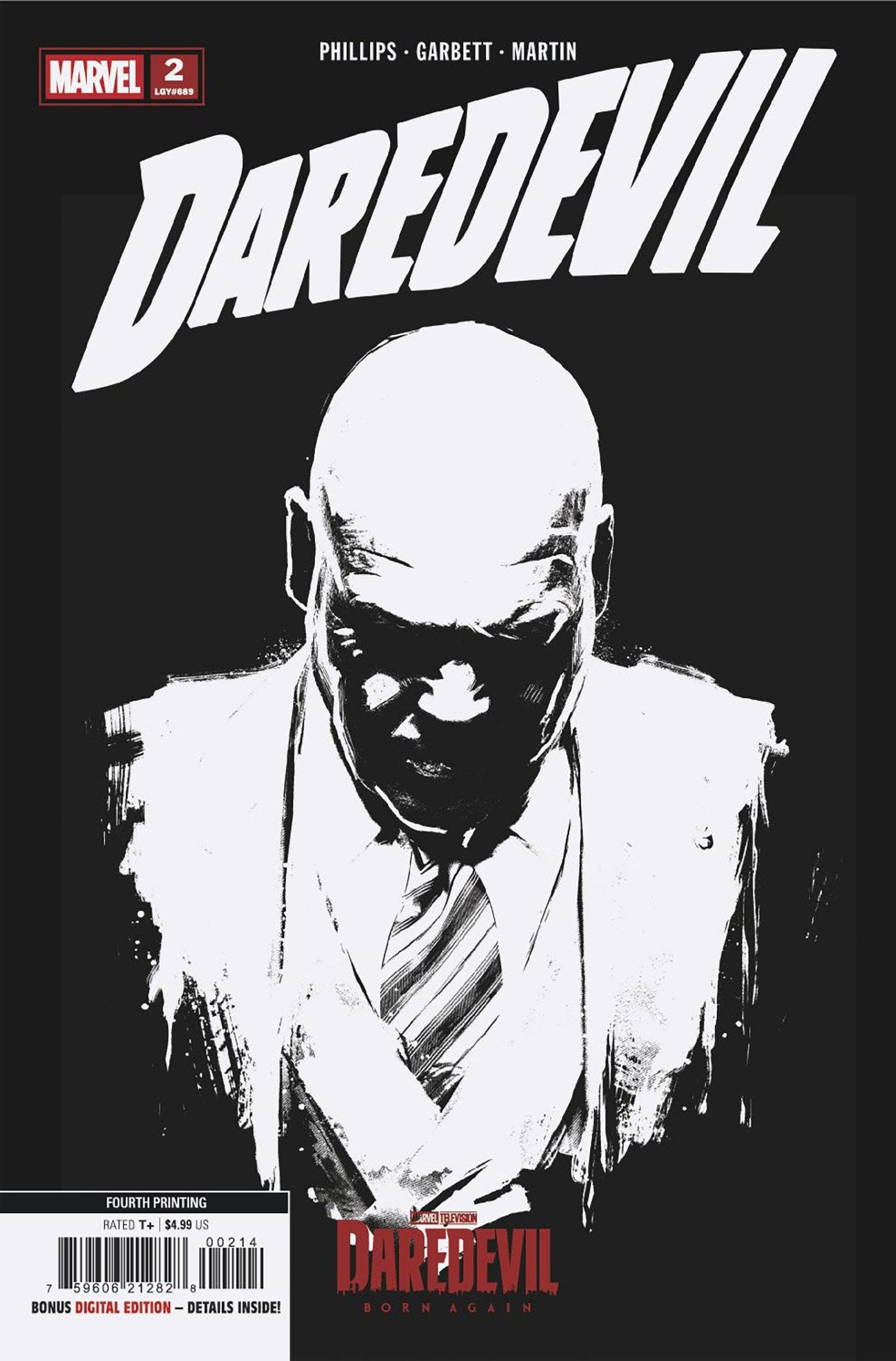 DAREDEVIL #2 MARVEL TELEVISION 4TH PRINTING VAR CVR A