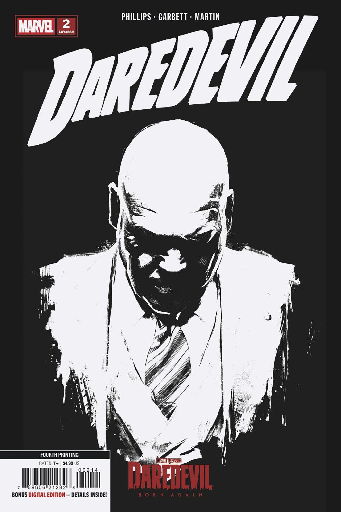 DAREDEVIL #2 MARVEL TELEVISION 4TH PRINTING VAR CVR A