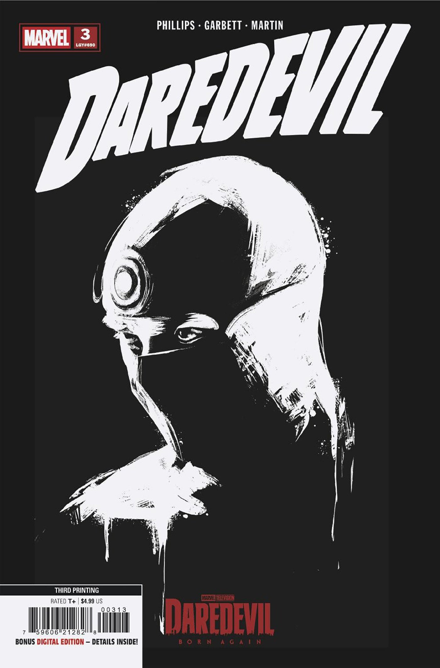 DAREDEVIL #3 MARVEL TELEVISION 3RD PRINTING VAR CVR A