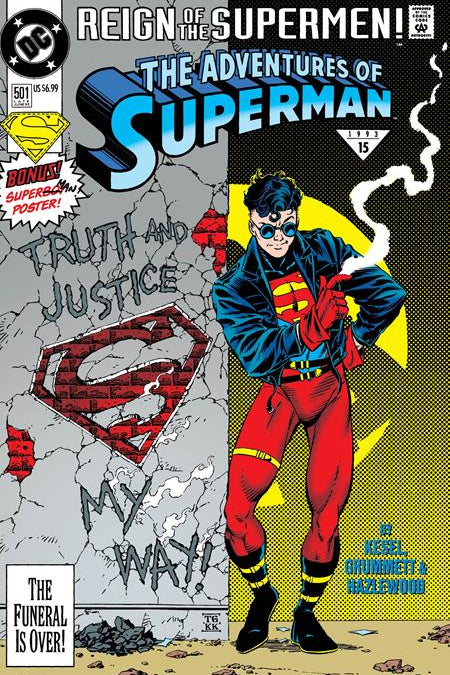 ADVENTURES OF SUPERMAN #501 FACSIMILE EDITION CVR C TOM GRUMMETT FOIL VAR