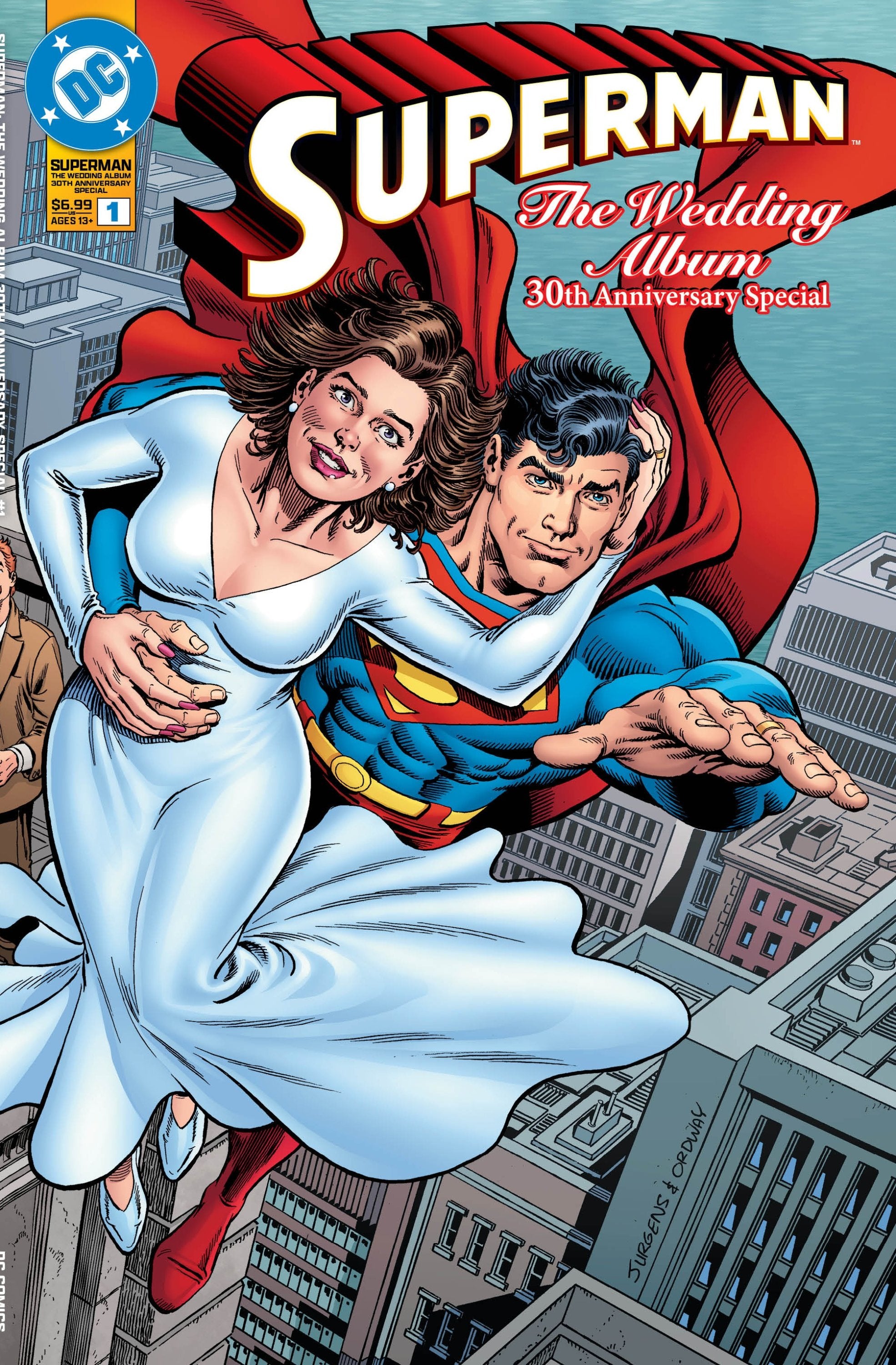 SUPERMAN THE WEDDING ALBUM 30TH ANNIVERSARY SPECIAL #1 ONE SHOT CVR A DAN JURGENS & JERRY ORDWAY WRAPAROUND