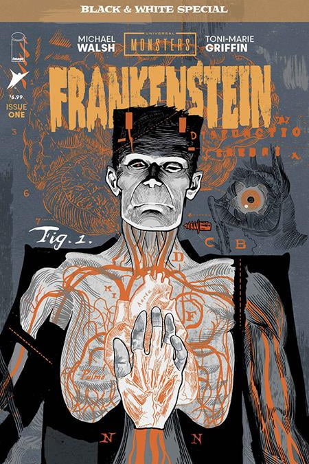 UNIVERSAL MONSTERS FRANKENSTEIN B&W SPECIAL #1 CVR A MICHAEL WALSH (OF 2)
