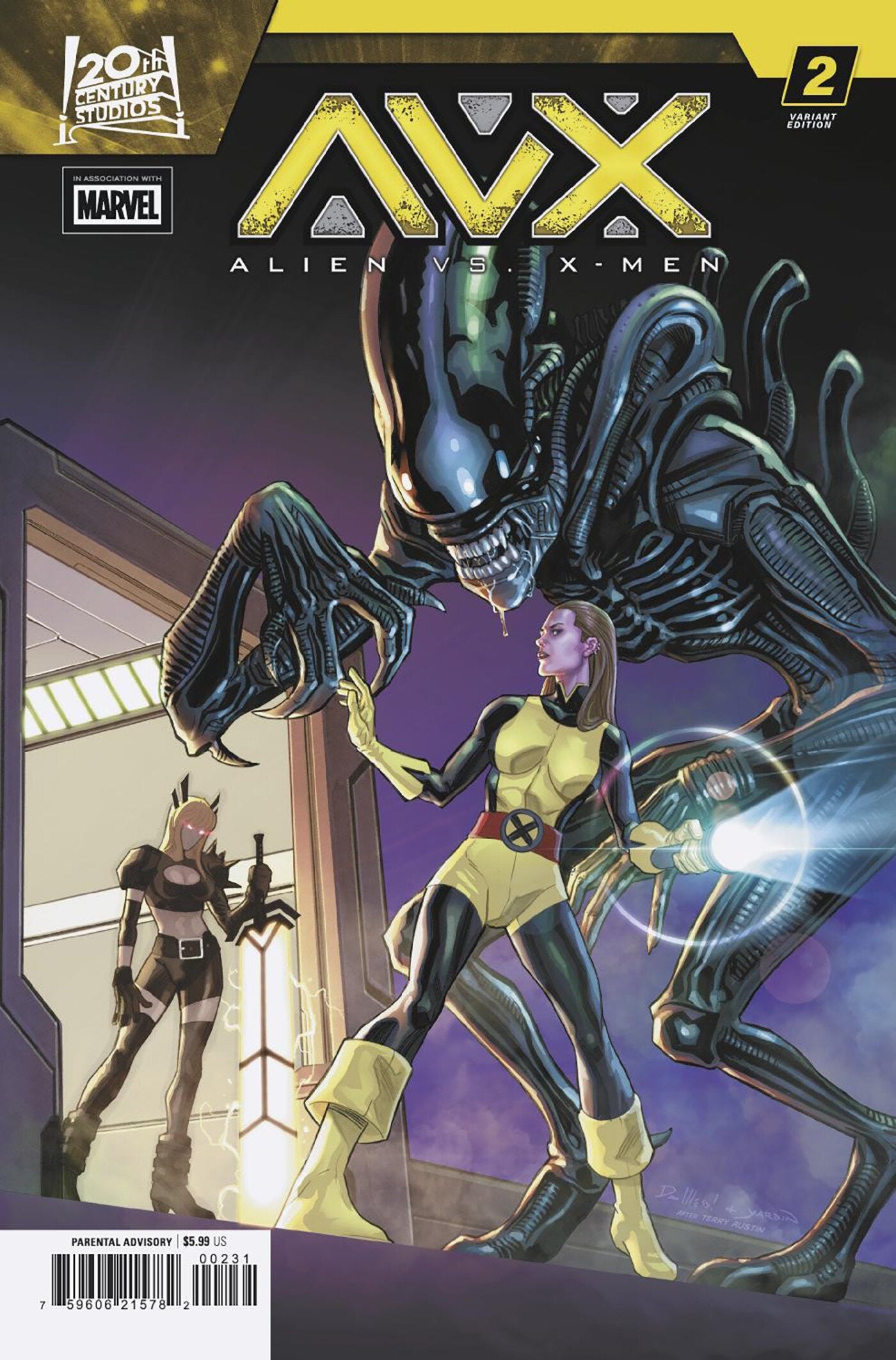 ALIEN VS X-MEN #2 DAVID MESSINA VAR CVR C