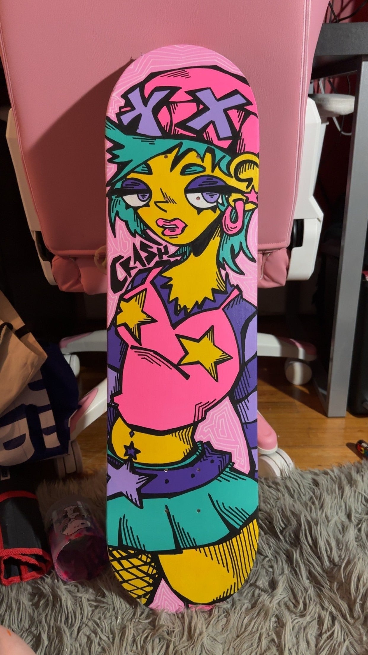 Crash Art Girl Board #1 Skateboard Deck